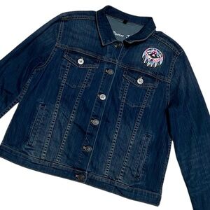 Victoria’s Secret Denim Trucker Jacket Women’s Size Large Blue